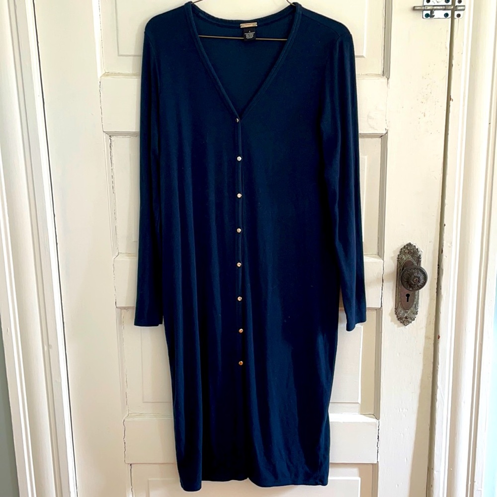 Indigo Long sleeve T-shirt Dress
